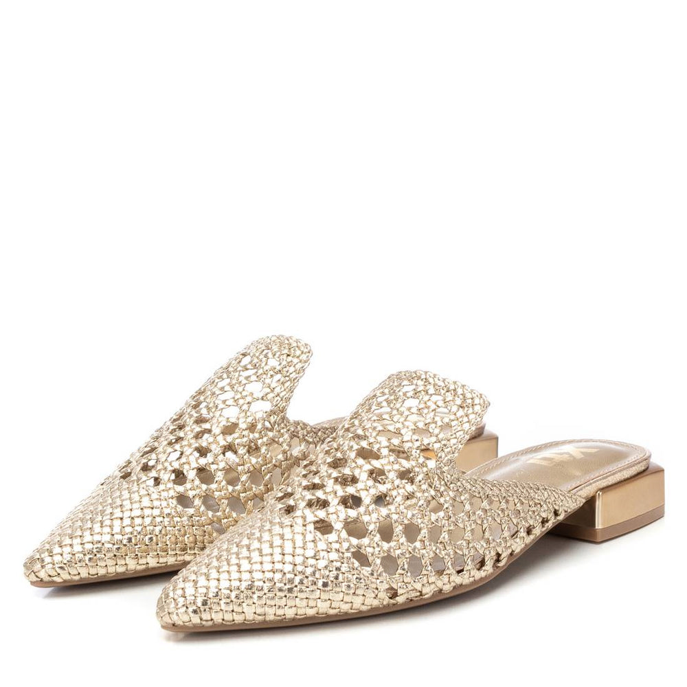 Sabot intrecciato oro