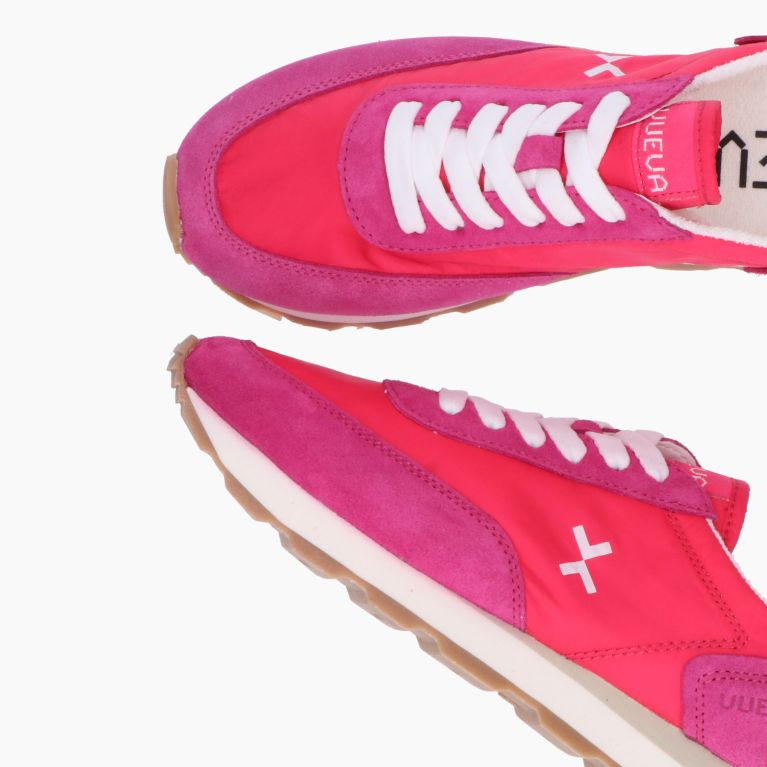 Sneakers pelle fuxia