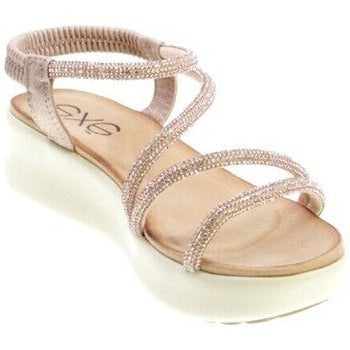 Sandalo platform champagne