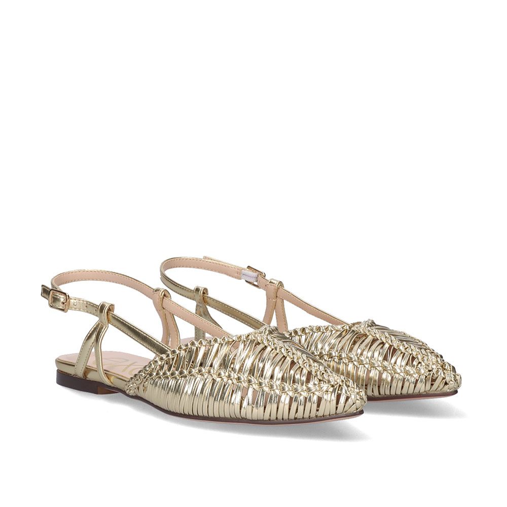 Sling back con fili oro