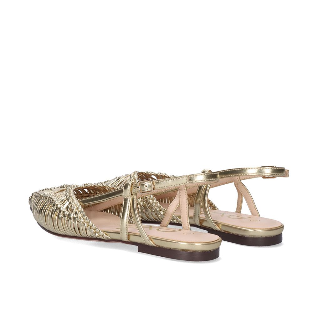 Sling back con fili oro