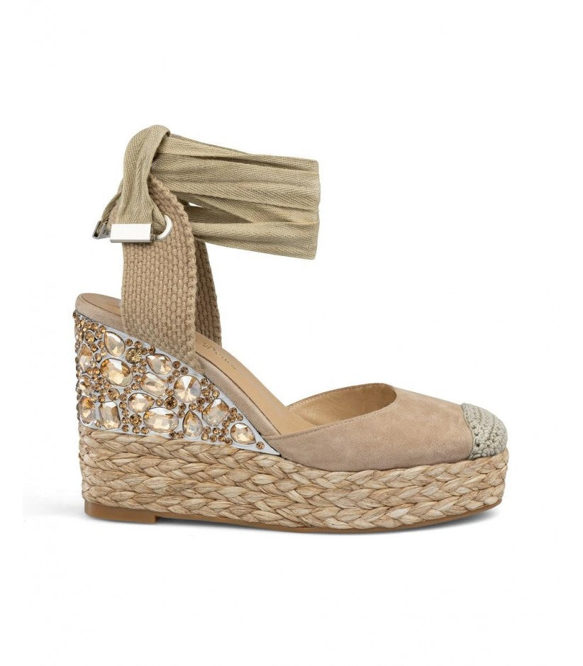 Zeppa camoscio beige
