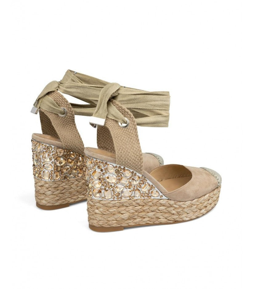 Zeppa camoscio beige