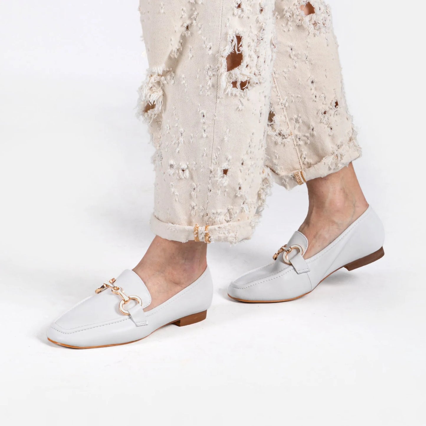 Mocassino nappa bianco