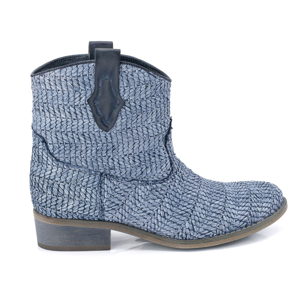 Texani in rafia jeans bassi