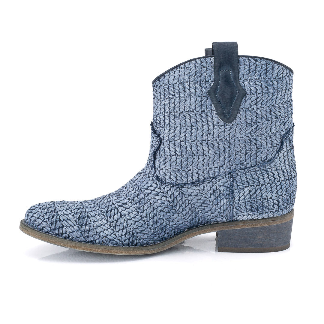 Texani in rafia jeans bassi