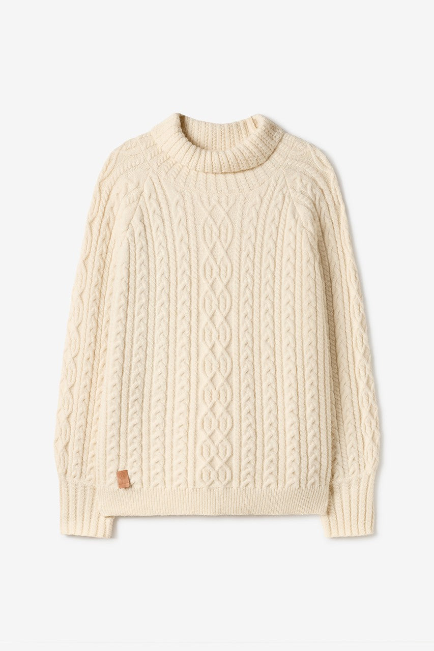 Maglione trapuntato a collo alto