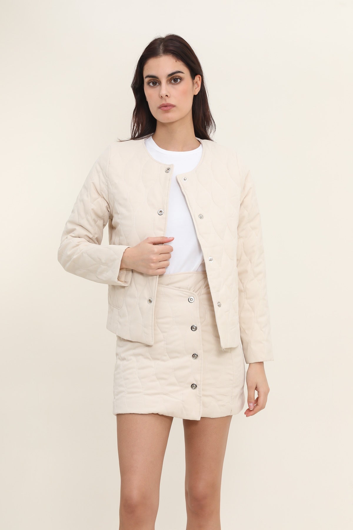 Piumino leggero beige