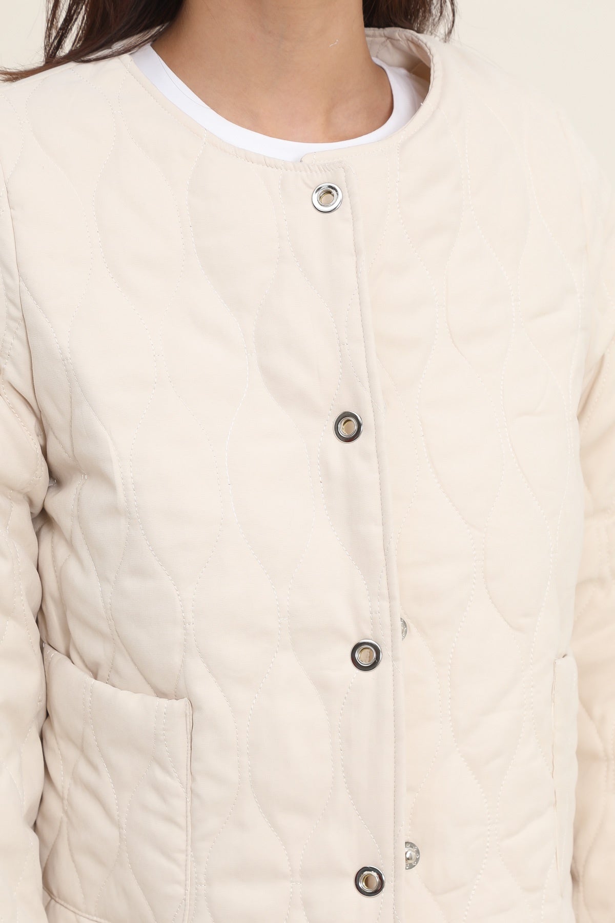 Piumino leggero beige