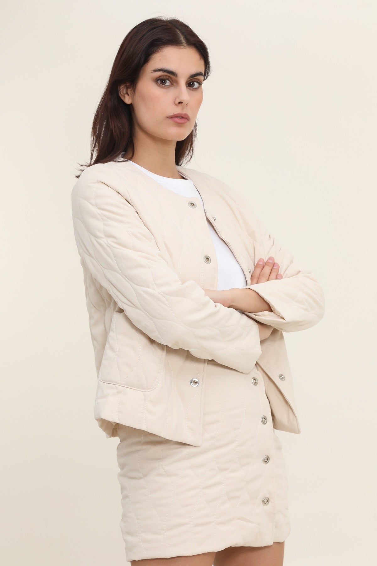 Piumino leggero beige
