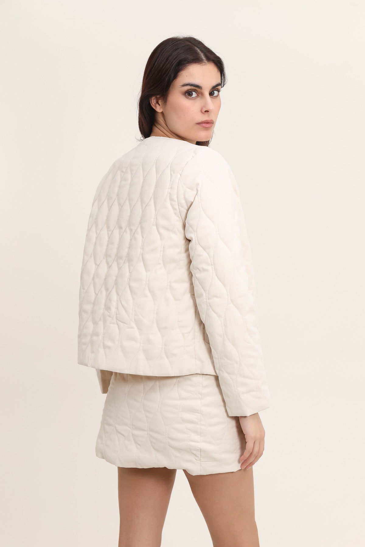 Piumino leggero beige