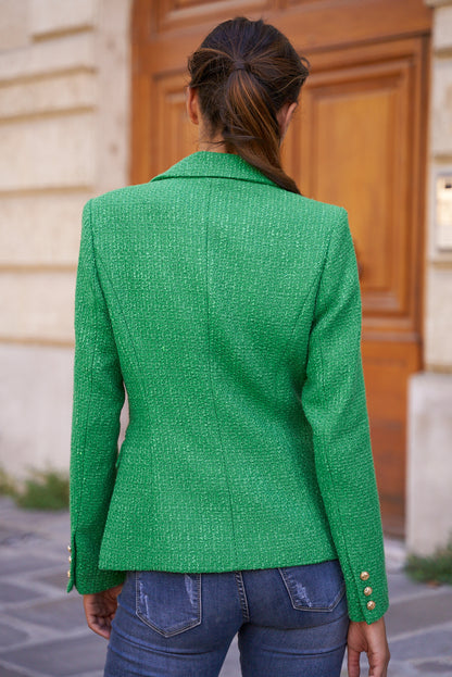 Giacca tweed verde