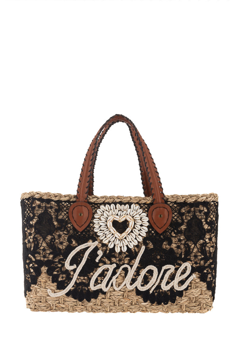 Borsa mare j'adore nera