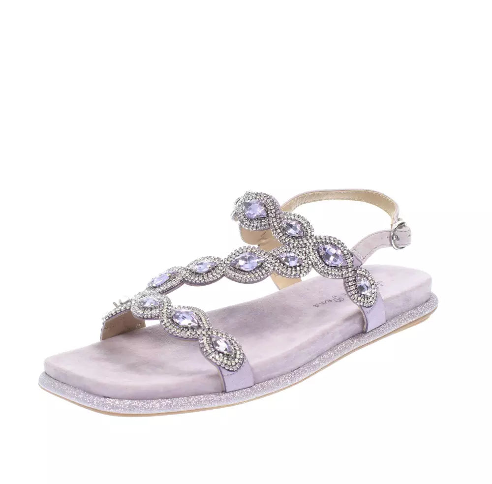 Sandalo strass lilla