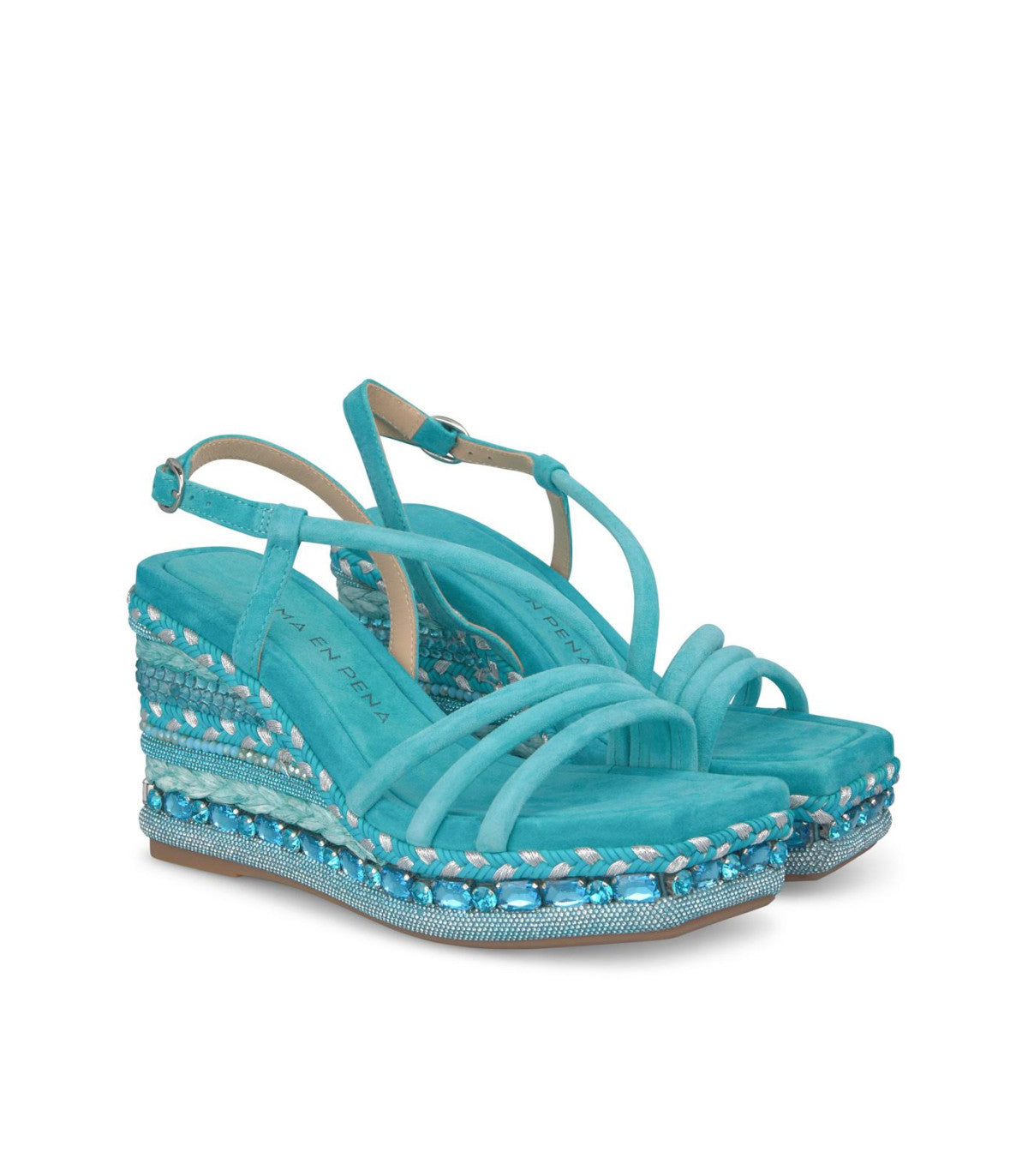 Zeppa strass turchese