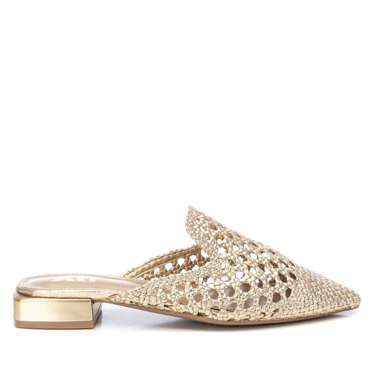 Sabot intrecciato oro