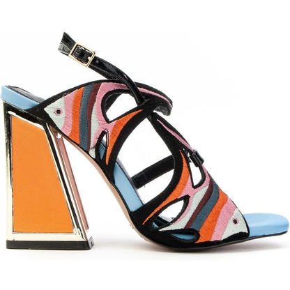 Orange fish high heel sandal