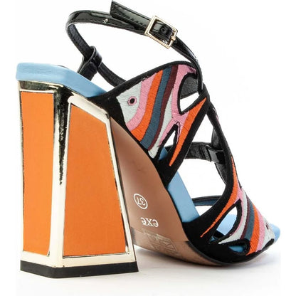 Orange fish high heel sandal