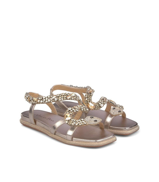 Sandalo basso Snake oro