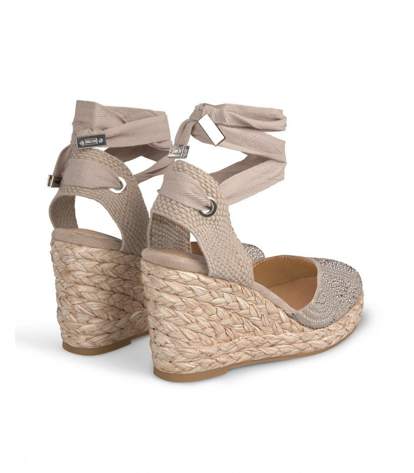 Zeppe strass beige