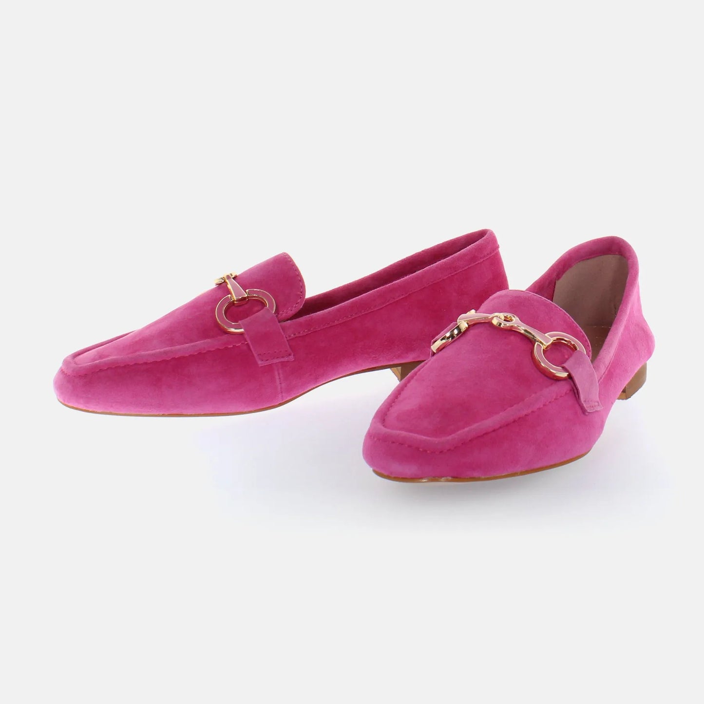 Mocassino camoscio fuxia