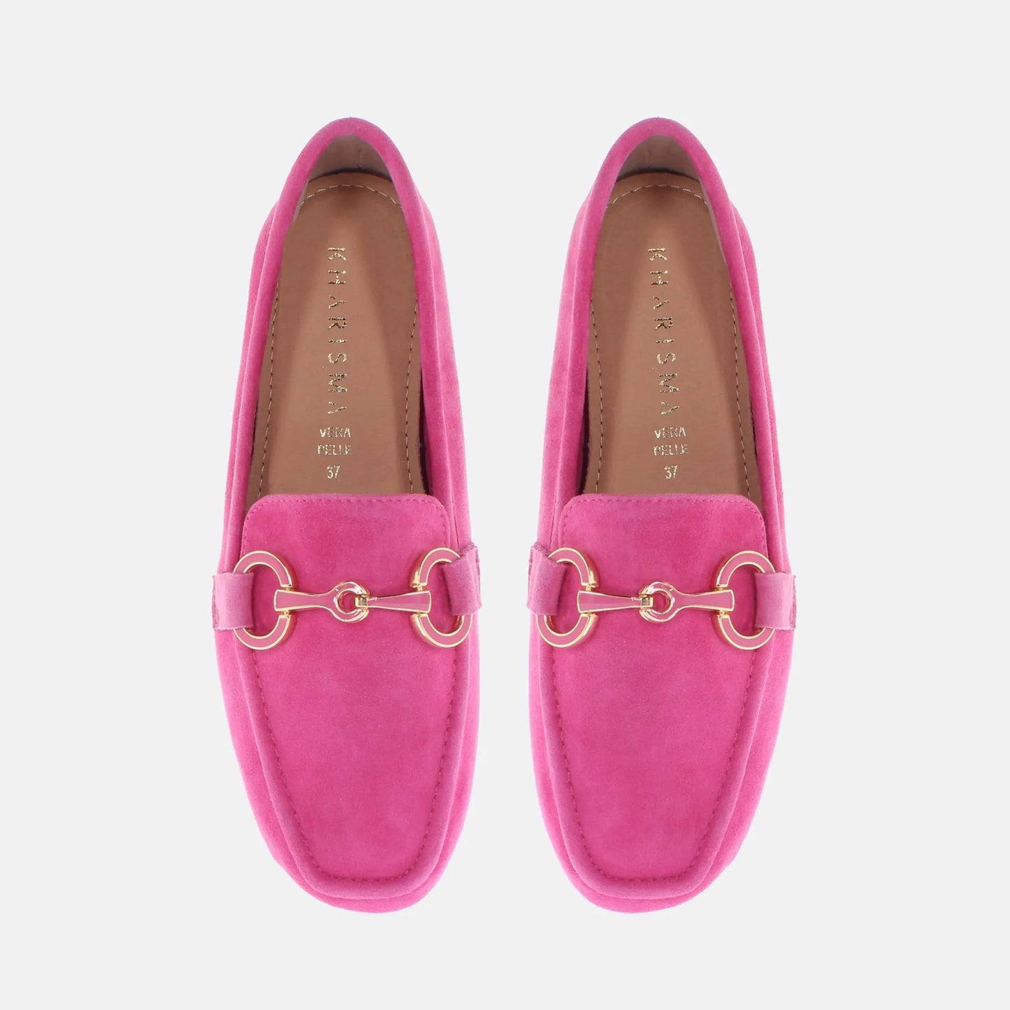 Mocassino camoscio fuxia