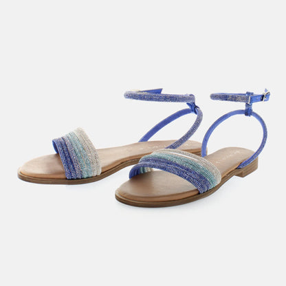 Sandalo flat azzurro