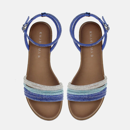 Sandalo flat azzurro