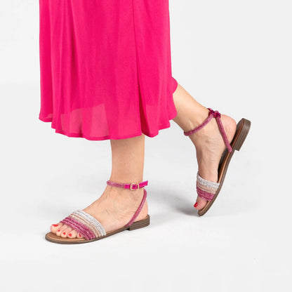 Sandalo flat fuxia