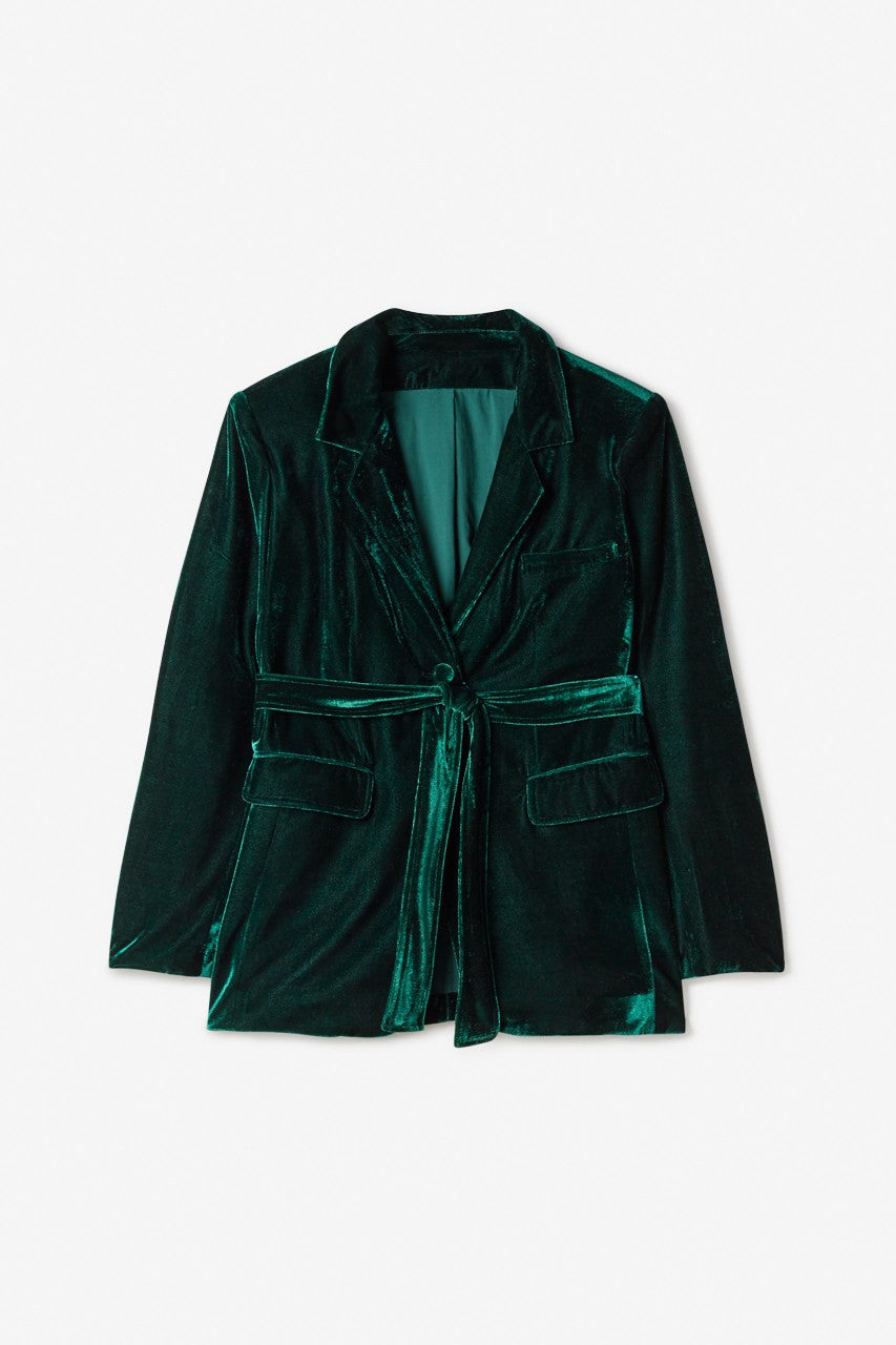 Blazer in velluto verde