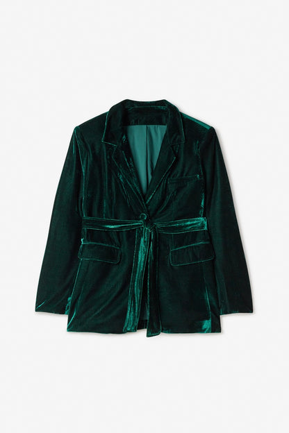 Blazer in velluto verde