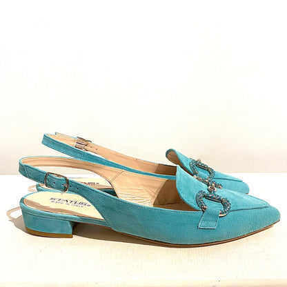 Slingback turchese