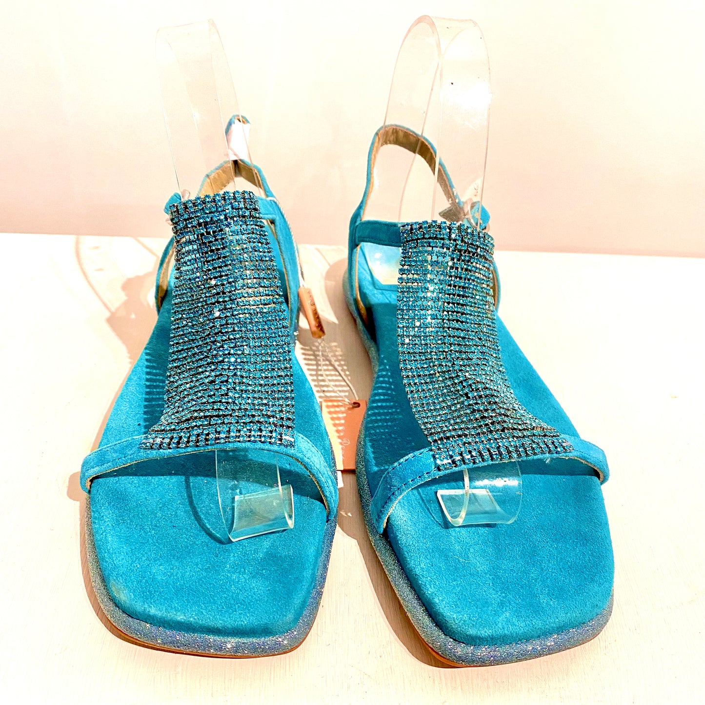 Sandalo rete turchese