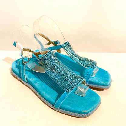 Sandalo rete turchese