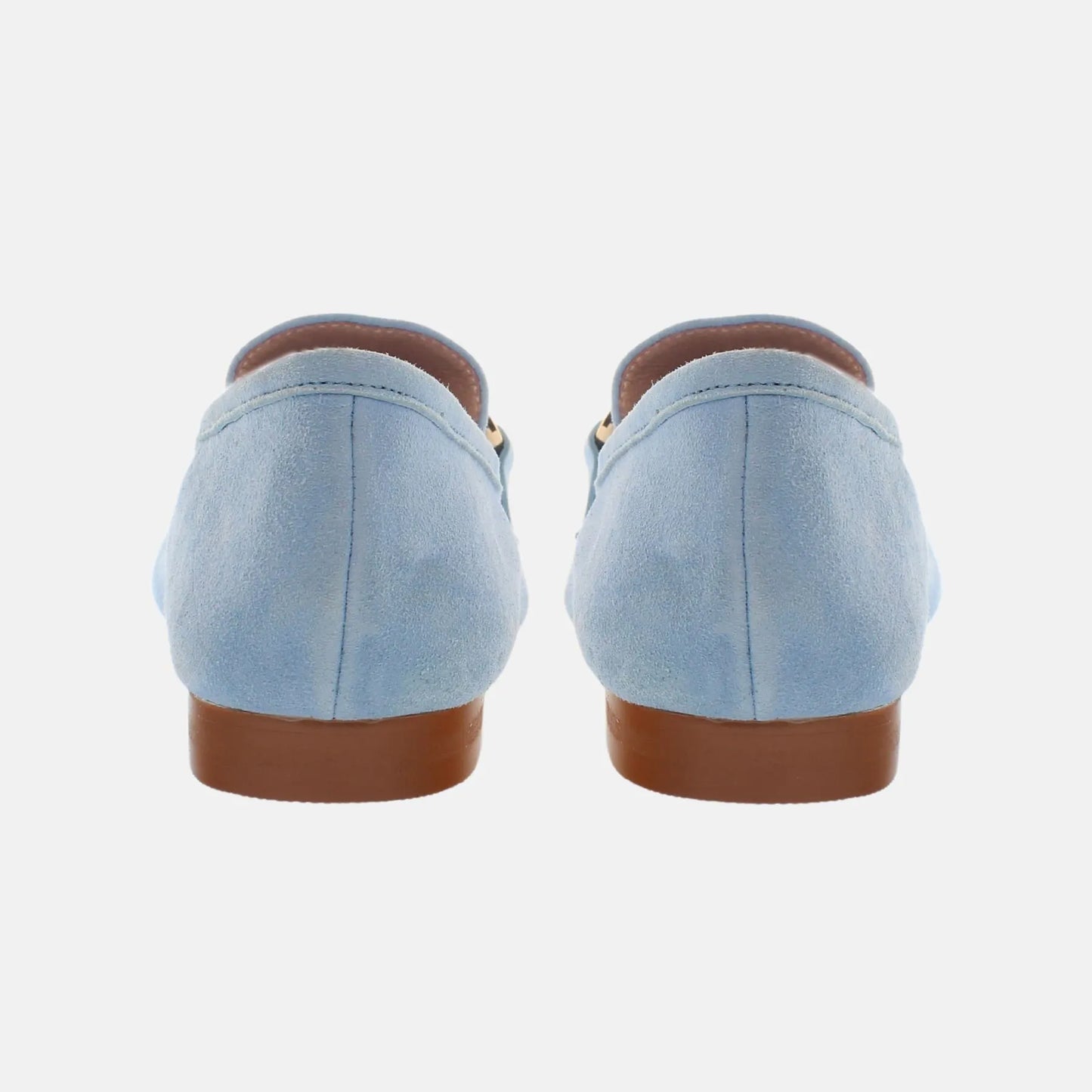 Mocassino camoscio azzurro