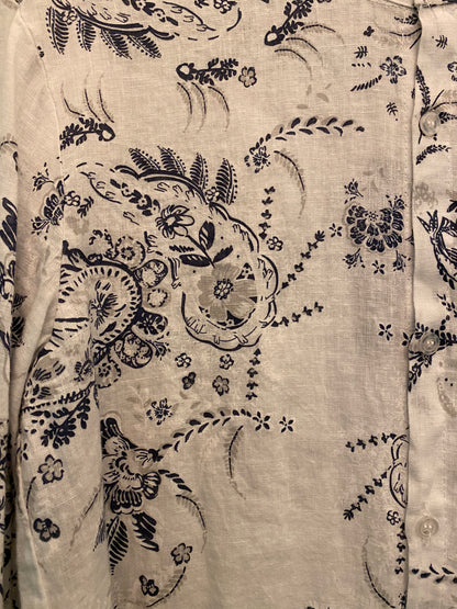 Camicia in lino paisley