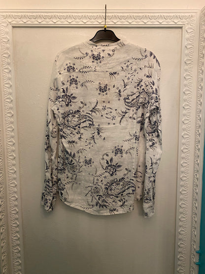 Camicia in lino paisley