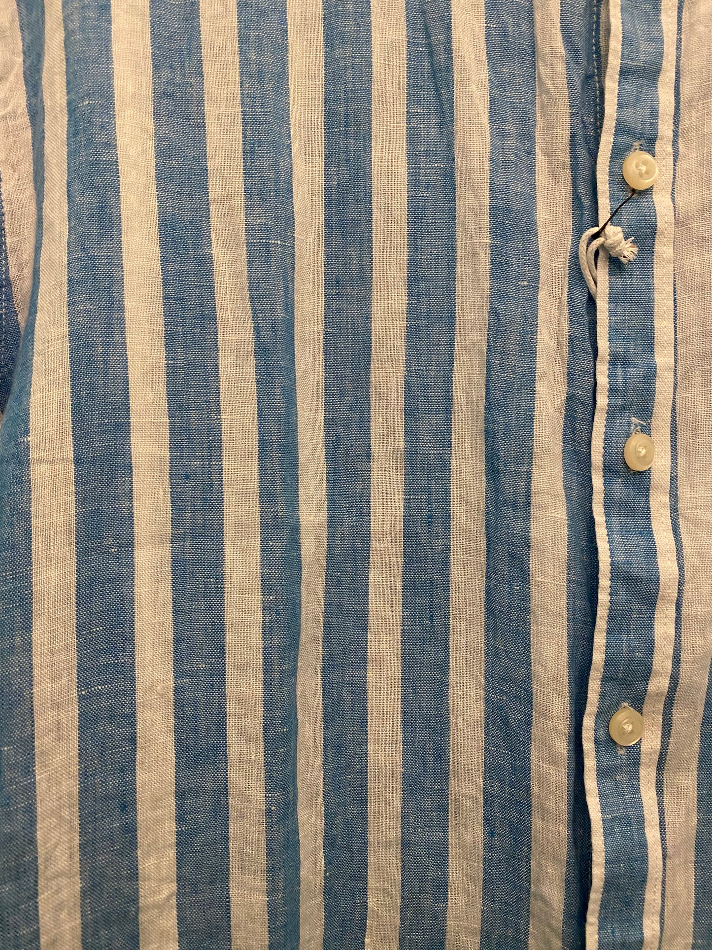 Camicia a righe larghe turchese