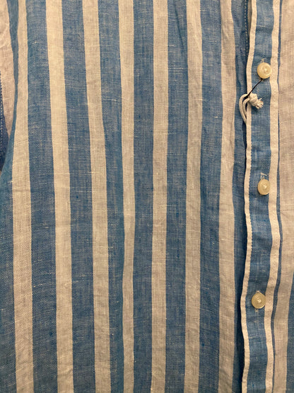 Camicia a righe larghe turchese