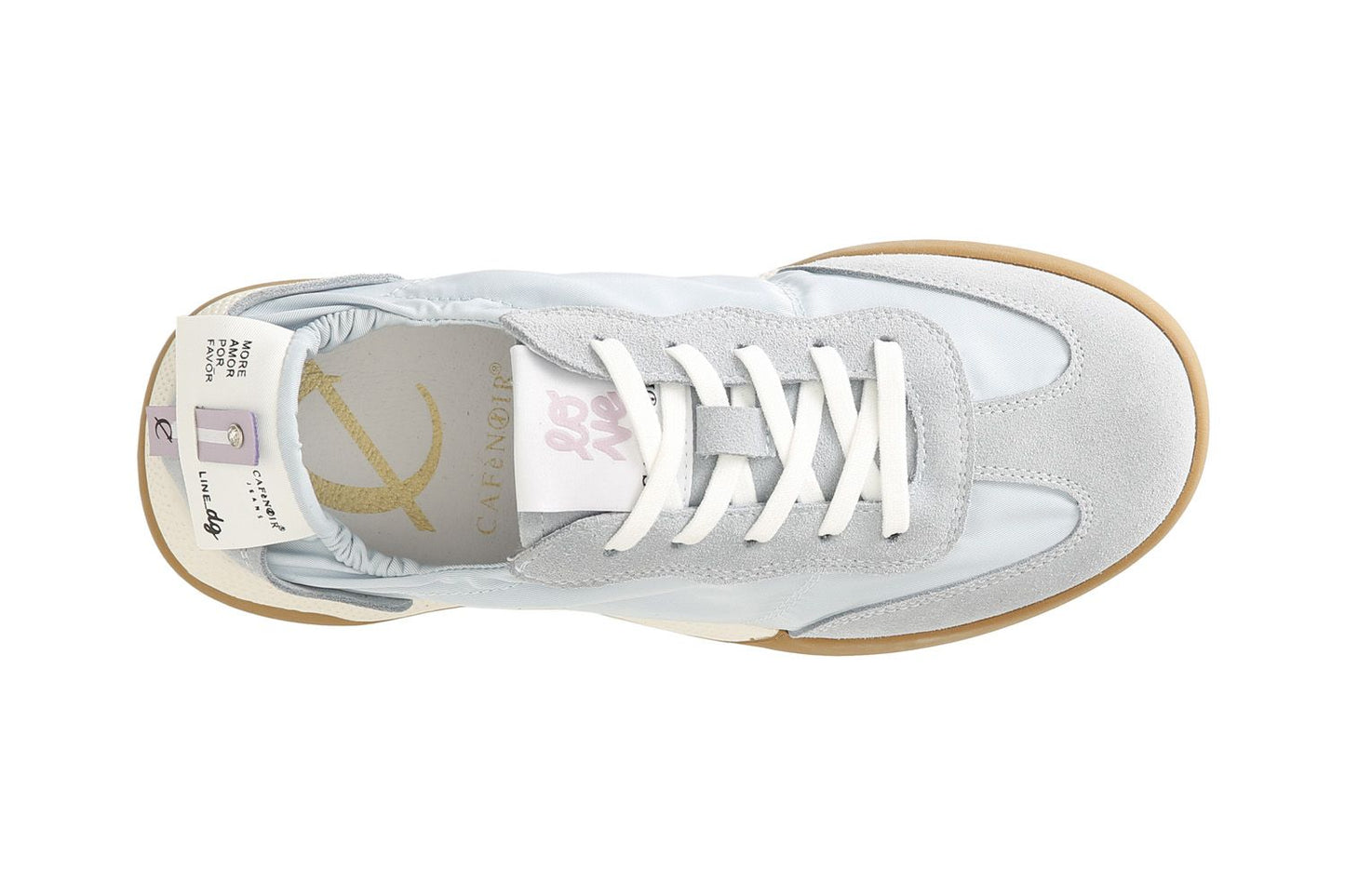 Sneakers azzurra con elastico