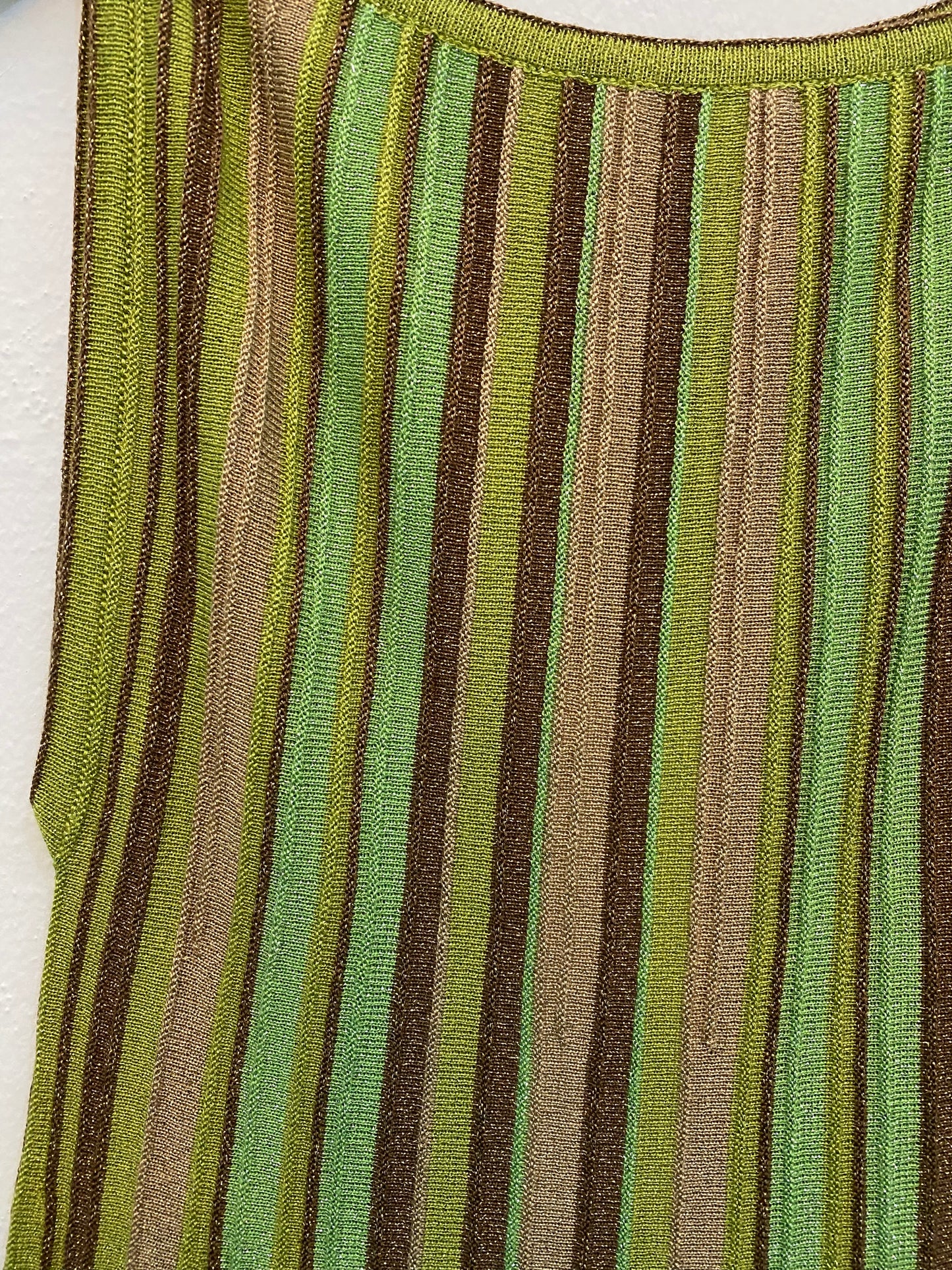 Abito lungo in maglia scollo a V turchese