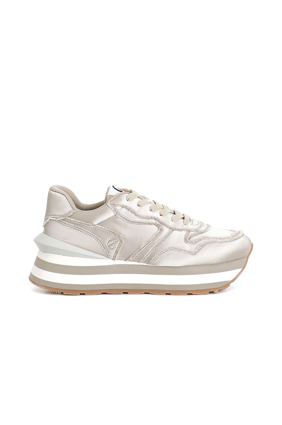 Sneaker shantung di seta beige