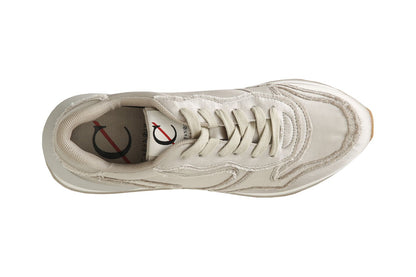 Sneaker shantung di seta beige