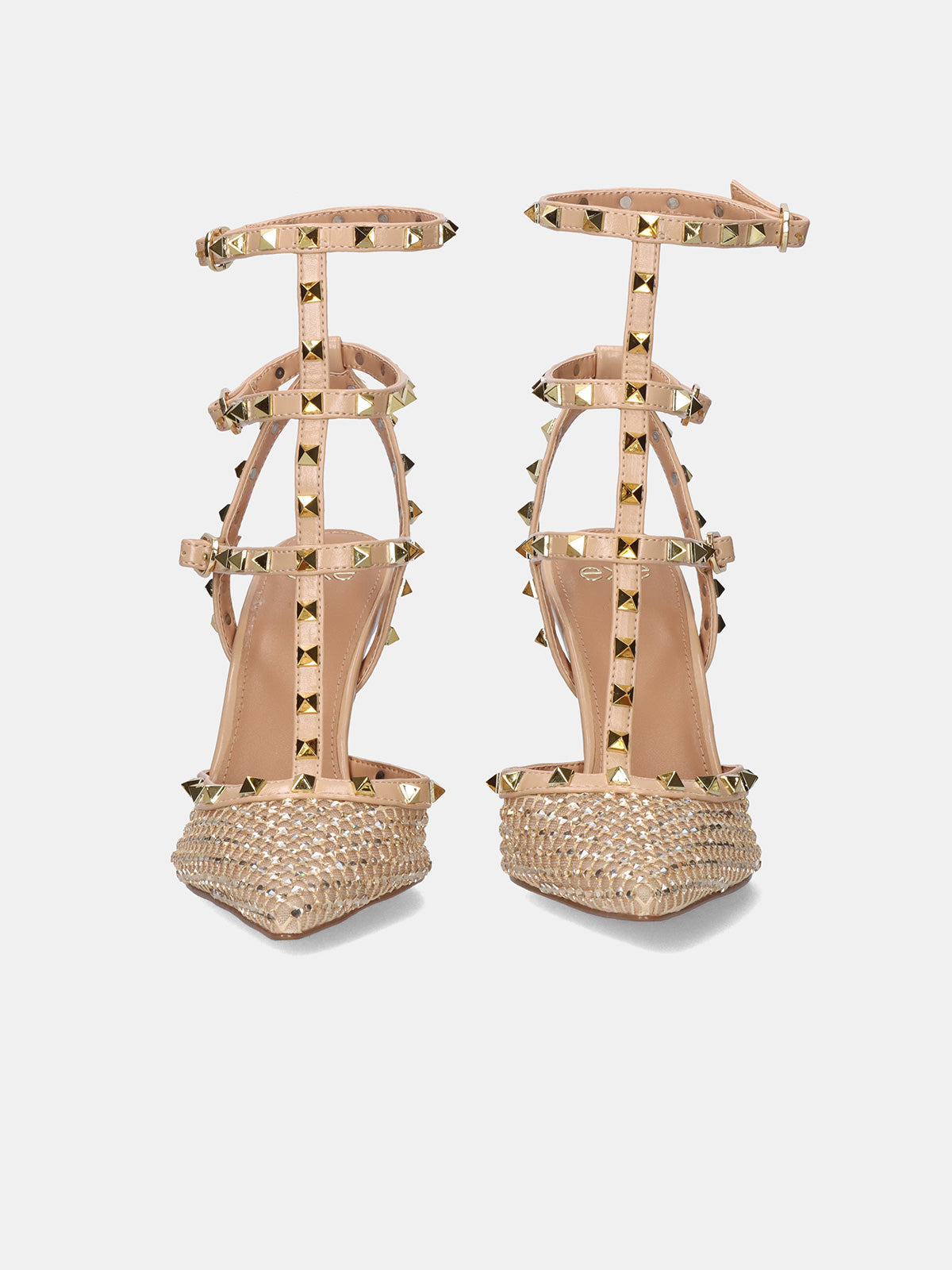 Decolte’  beige borchie e strass