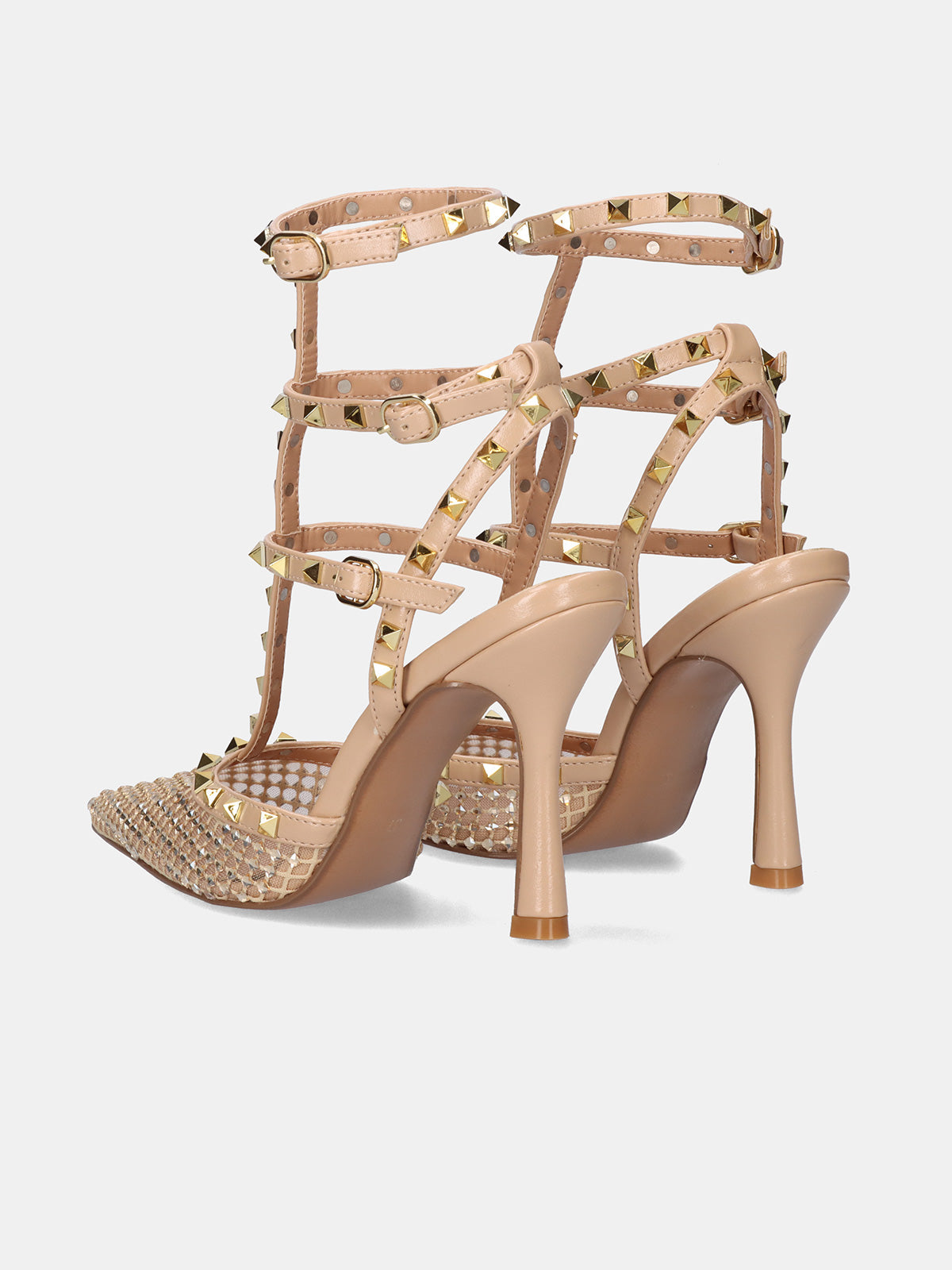 Decolte’  beige borchie e strass
