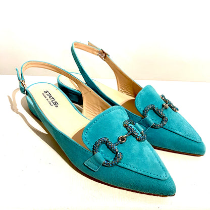 Slingback turchese