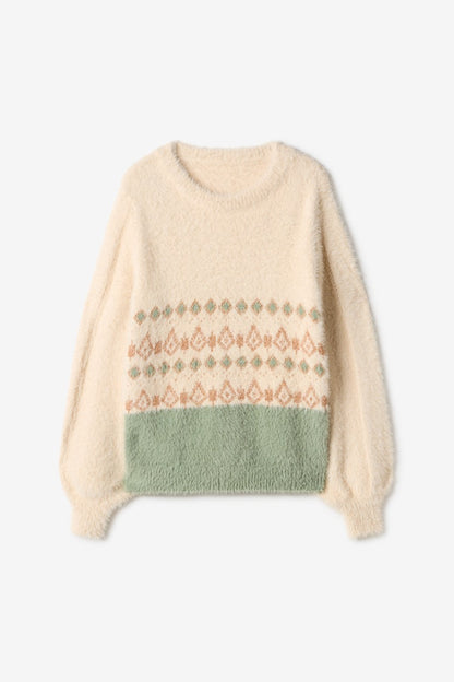 Ethnic design sweater