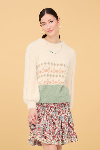 Ethnic design sweater