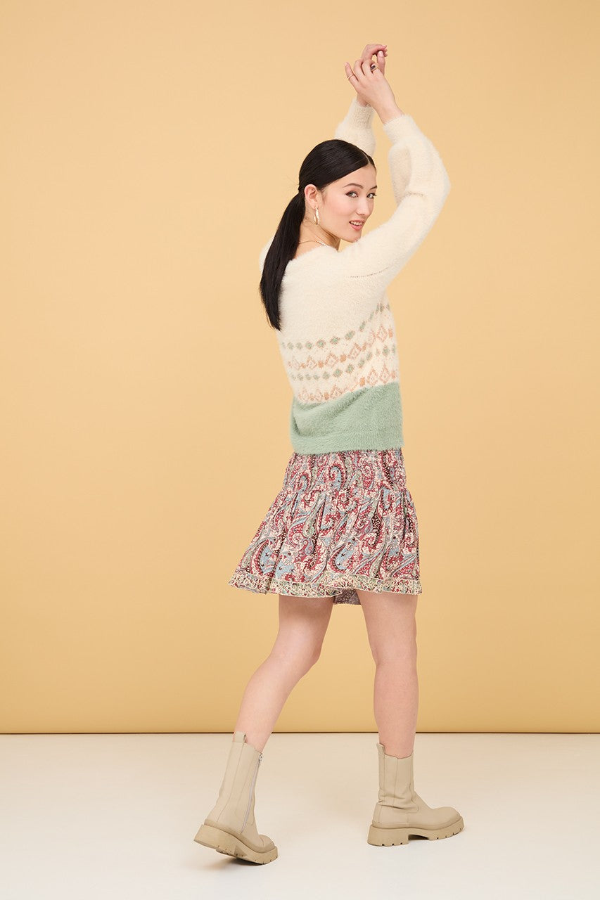 Ethnic design sweater