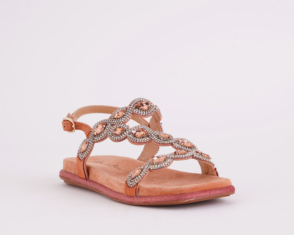Sandalo strass tan